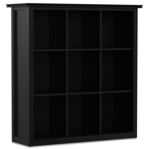 English Elm Artisan 9 Cube Bookcase & Storage Unit - Handcrafted Black Shelving For Stylish Organization & Display B136P238626