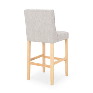English Elm Vienna Wingback Counter Stools Set of 2 Tufted Fabric Nailhead Kitchen Bar Seating 64854.00LGRY