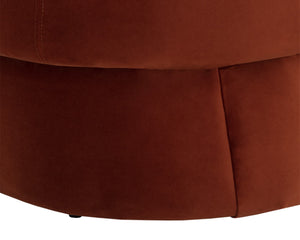 Sunpan LAURYN Lounge Chair in Meg Rust - Modern Barrelback Design for Stylish Comfort in Any Space 109755V