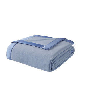 English Elm Microfleece Twin Blanket 66x90 | Ultra-Soft 100% Polyester Brushed Microfleece, Anti-Pilling Grid Touch Blue 15.55 L x 12.4 W x 4.72 H B035P294150