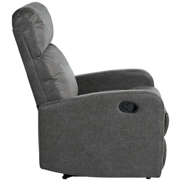 English Elm Christopher Knight Home® - Modern Recliner Plush Manual Recliner Chair with Ergonomic Support, 3-Position Backrest, Durable Fabric Comfort Grey N763P256491D
