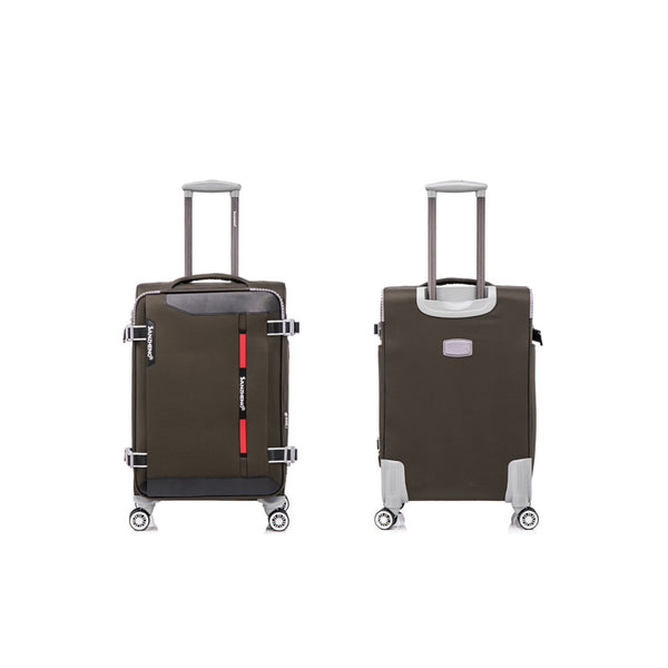 English Elm Softside Expandable Spinner Luggage Set Four Piece Lightweight Travel Collection Sage Green T3292P343901