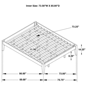 English Elm Hounslow White California King Platform Bed - Low-Profile Design For Modern Bedroom Elegance & Durability B062S01217