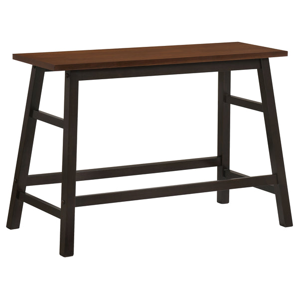 English Elm Robbie Modern-Farmhouse 4-Piece Counter Height Dining Set with Bench & Stools in Chestnut Brown, Compact Retro Style B062P351437