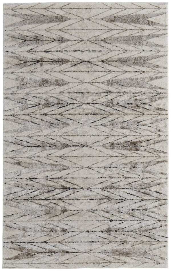 Feizy Rugs Vancouver Modern Turkish-inspired Rug - Durable, Soft Pile With Abstract Patterns For Stylish Décor Ivory,Tan,Brown Polypropylene,Polyester Vnr39ntfbgebrne10
