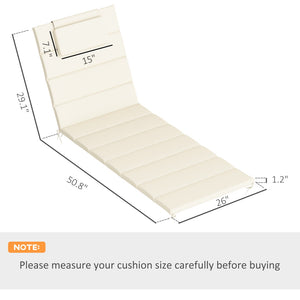 English Elm Outsunny Upf50 Olefin Chaise Cushions Set of 2 with Foam Core for Patio Poolside W2225P485598