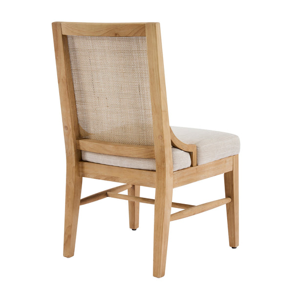 English Elm Christopher Knight Home® - Upholstered Dining Chair Set Of 4 With Natural Cane Backs, Soft Beige Seats & Durable Rubber Wood Legs N768P367152N_4
