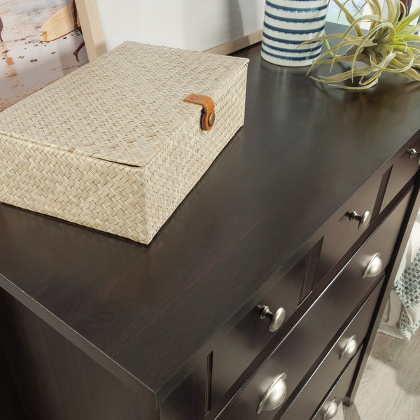 English Elm 4-Drawer Chest – Sleek Black Storage Solution With Smooth-Gliding Drawers For Modern Spaces B356P402589