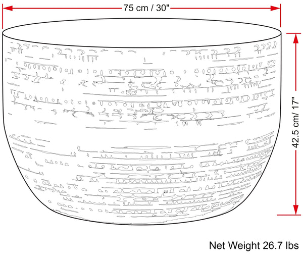 English Elm Johnsen Metal Coffee Table - Antique Silver Industrial Elegance For Living Room Or Cocktail Use B136P158941