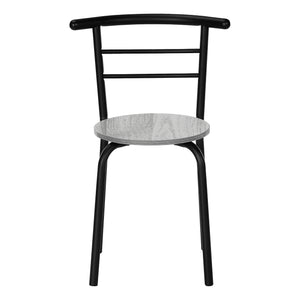 English Elm Dining Small 3-Piece Table Set for Apartments and Nooks — Easy-Clean Laminate Top, Space-Saving Chairs, Modern Design Grey 36 L x 24 W x 6 H B2710P218843