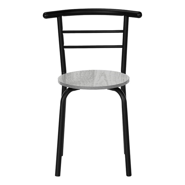 English Elm Dining Small 3-Piece Table Set for Apartments and Nooks — Easy-Clean Laminate Top, Space-Saving Chairs, Modern Design Grey 36 L x 24 W x 6 H B2710P218843