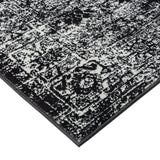 Madison Park Chadwick Global Inspired Distressed Vintage Persian Woven Area Rug MP35-8115 Black/Cream