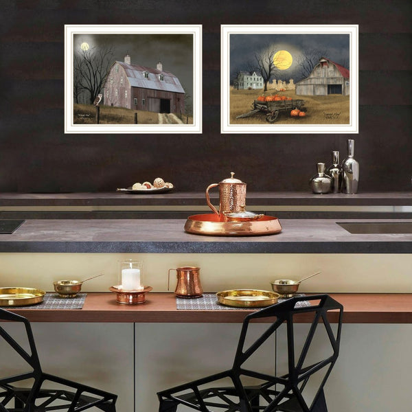 English Elm Trendy Decor 4u Autumn Moonlit Two Panel Framed Art Set for Bedroom Living Room B067P254089