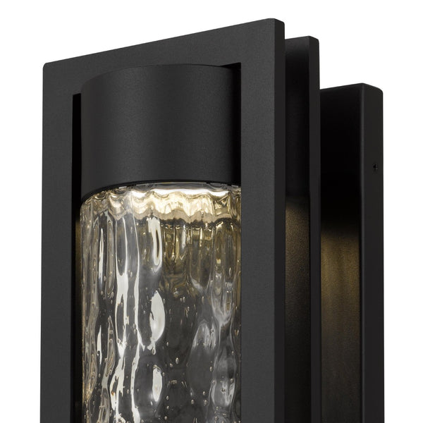 English Elm 15 Inch Hammered Glass Led Wall Sconce Dimmable Bathroom Vanity Hallway Light B370P417689
