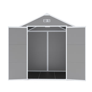 English Elm Campcraft 6x5 Ft Resin Outdoor Storage Shed with Uv Resistant Pp Panels and Lockable Door W1598S00021