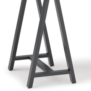 English Elm Sawhorse Retro-Industrial Small Desk - Handcrafted Walnut Veneer With Metal Legs For Modern Spaces B136P159594-GIGA