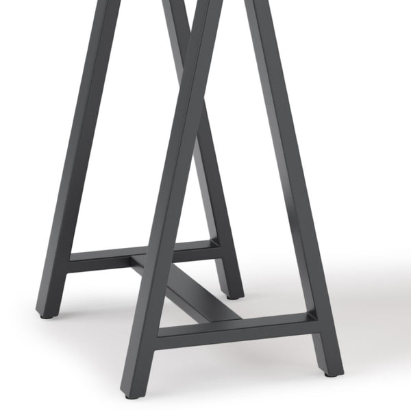 English Elm Sawhorse Retro-Industrial Small Desk - Handcrafted Walnut Veneer With Metal Legs For Modern Spaces B136P159594-GIGA