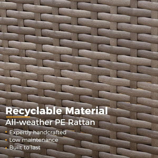 English Elm 59" Modular Pe Rattan Outdoor Loveseat Set with Uv Resistant Olefin Cushions for Patios B082P455122