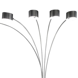 English Elm 5 Arm Chrome Arc Floor Lamp with Drum Shades Mid Century Living Room Light B056P416913