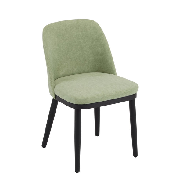 English Elm Dining Chair Set of 2 Mid-century Walnut Wood Frame Upholstered Seat and Back Mint N771P237031L
