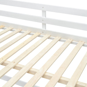 English Elm Full Over Bunk Bed Pine Frame Gray Finish Kids Guest Room Sleep Solution LT100207AAK