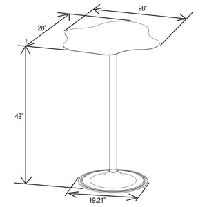 English Elm Fresno Matte Black Metal Cloud Sculptural Bar Table for Home Lounge Cocktail Space B062S01574