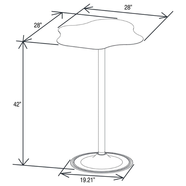 English Elm Fresno Matte Black Metal Cloud Sculptural Bar Table for Home Lounge Cocktail Space B062S01574