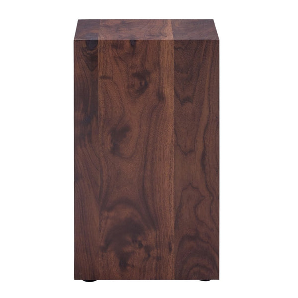 English Elm 12x12x20 Walnut Grain Mdf Accent Pedestal Table for Modern Living Room Decor W1151P408853
