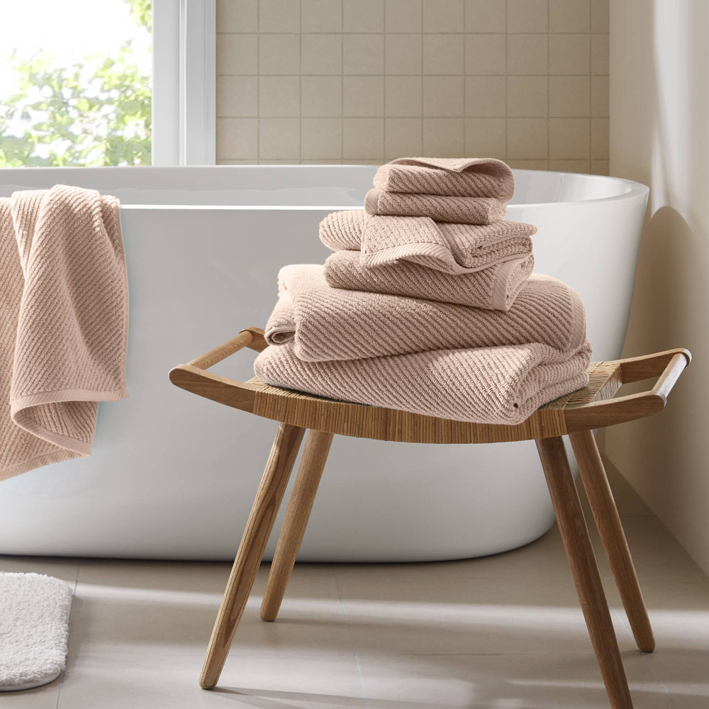 JLA Home Madison Park - 100% Cotton Diagonal Ribbed 6-Piece Towel Set - 500GSM Quick-Dry, Zero-Twist Plush, Durable Everyday Comfort MP73-8853
