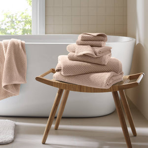 JLA Home Madison Park - 100% Cotton Diagonal Ribbed 6-Piece Towel Set - 500GSM Quick-Dry, Zero-Twist Plush, Durable Everyday Comfort MP73-8853