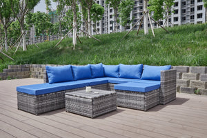 English Elm Patio Sofa With Plush Cushions - Weather-Resistant, Durable Outdoor Seating For Stylish Relaxation B205S00064-GIGA