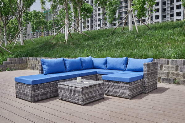 English Elm Patio Sofa With Plush Cushions - Weather-Resistant, Durable Outdoor Seating For Stylish Relaxation B205S00064-GIGA
