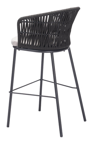 Freycinet Barstool Black 703989 Zuo Modern