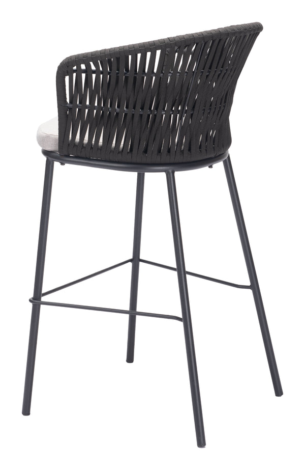 Freycinet Barstool Black 703989 Zuo Modern