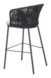 Freycinet Barstool Black 703989 Zuo Modern