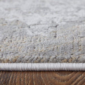 Feizy Rugs Waldor Modern Abstract Rug - Luxurious High-low Pile In Gold, Ivory & Gray Hues For Elegant Decor Gray,Silver,Taupe Polypropylene,Polyester 73539ndfivygrye10