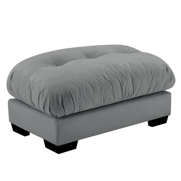English Elm Milano Modular Velvet Ottoman with Bolster Armrests for Plush Living Room Lounging W714P283160