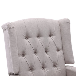 English Elm Coolmore Linen Swivel Glider Recliner with 360 Rotation Ergonomic Nursery Lounge Seat W1539P151225
