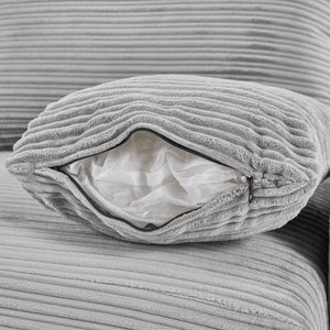 English Elm 41.7" Modern Modular Sofa With Movable Ottoman, Usb Ports & Cup Holders - Comfortable & Stylish Grey Couch N719S001841E