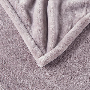 JLA Home Beautyrest - Throw Oversized Heated Plush Throw with Secure Comfort Tech, Low EMF, Machine Washable, 5-Year Warranty Lavender BR54-0665