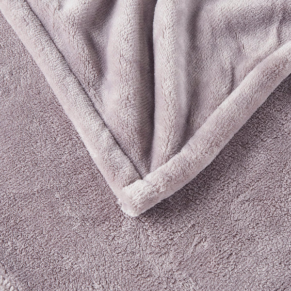 JLA Home Beautyrest - Throw Oversized Heated Plush Throw with Secure Comfort Tech, Low EMF, Machine Washable, 5-Year Warranty Lavender BR54-0665