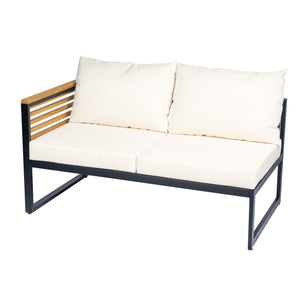 English Elm Christopher Knight Home® - Outdoor 4-Piece Acacia Wood & Metal Patio Corner Set - Modern Comfort For Stylish Outdoor Living N757S438857B