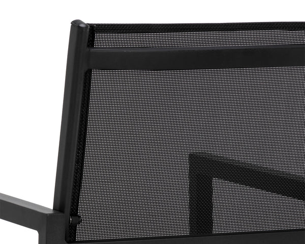 Sunpan Merano Dining Armchair Set of 2 - Modern Design with Durable Aluminum Frame for Stylish Comfort Black