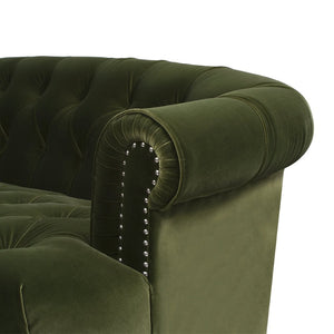 English Elm La Rosa Chesterfield Sofa Tufted Velvet Nailhead Trim Victorian Parlor Style B2719P238191