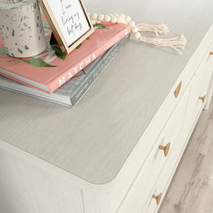 English Elm Dresser, Contemporary White Finish With Smooth Drawers – Ideal Storage For Bedroom & Guest Rooms! B356P402595