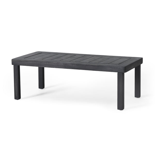 English Elm Christopher Knight Home® - Acacia Outdoor Loveseat & Coffee Table Set with Water-Resistant Cushions, Slat Paneling, Dark Gray 70844.00DGRY