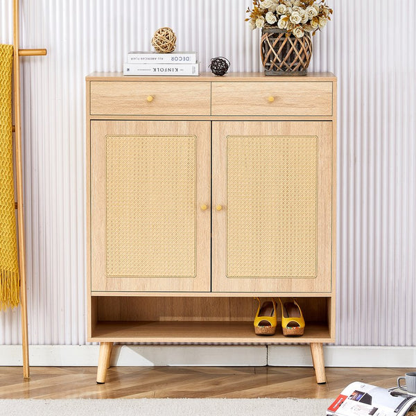 English Elm Multi-Functional Modern Minimalist Mdf Shoe Cabinet - Stylish Storage For Nordic & Industrial Homes W3226P278927