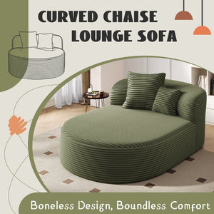 English Elm Swivel Barrel Accent Chair Chenille Tufted Round Club Seat for Living Room Lounge Green N719S002370F