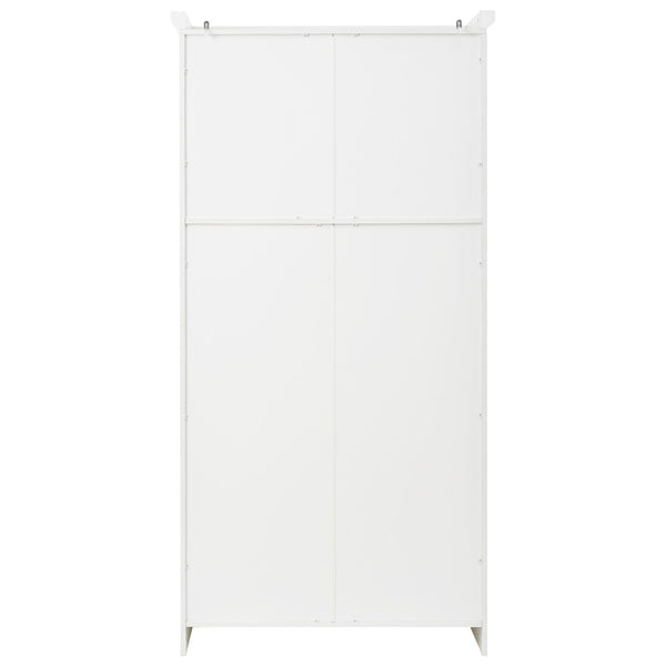 English Elm [assembly Included] Topmax Shaker Pantry Cabinet Tall Mdf Kitchen Storage with Pull-out Trays White SP000099AAK