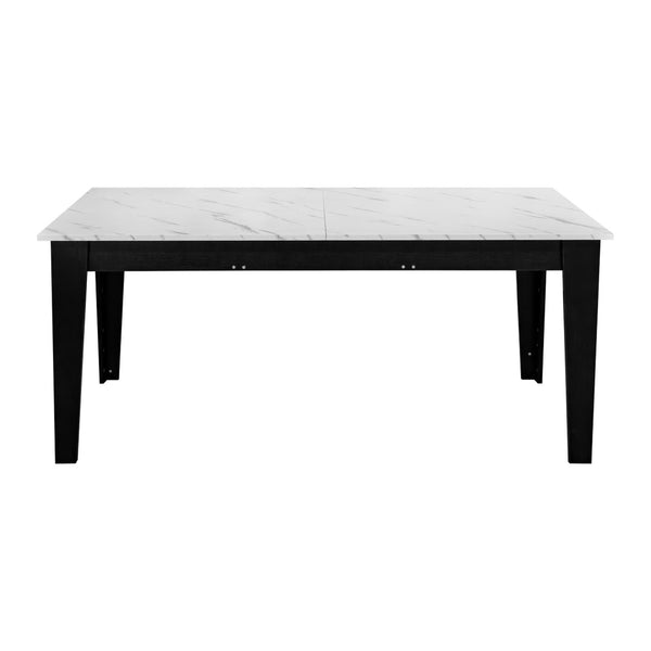 English Elm Dining Table Extendable Woodgrain Melamine Top Seats up to Ten Open Plan Kitchen White Line W331S00209